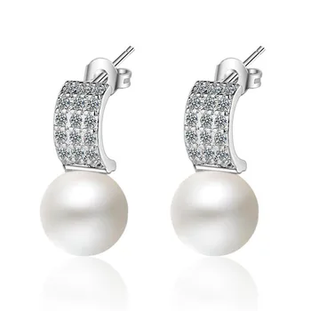 Women Fashion 925 Silver White CZ Pearl Semicircle Stud Earrings For Girls Female Wedding Party Earrings Bijoux Jewelry ED480
Women Fashion 925 Silver White CZ Pearl Semicircle Stud Earrings For Girls Female Wedding Party Earrings Bijoux Jewelry ED480
