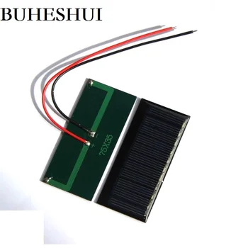 BUHESHUI 0.33W 60MA 5.5V Solar Cell+Wire/Cable DIY Solar Panel Charger For 3.7v Battery Light Study 75*35MM 10pcs Free Shipping
BUHESHUI 0.33W 60MA 5.5V Solar Cell+Wire/Cable DIY Solar Panel Charger For 3.7v Battery Light Study 75*35MM 10pcs Free Shipping