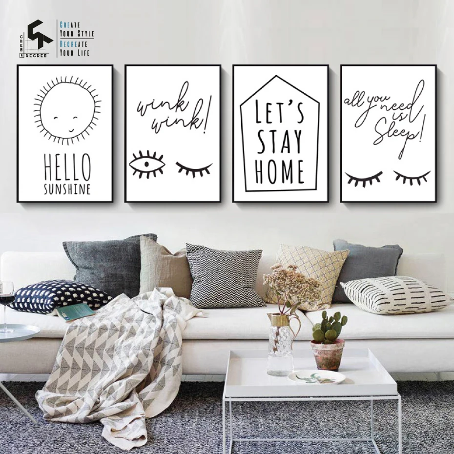 CREATE&RECREATE Nordic Poster Wall Art Canvas Oil Painting Greeting Quote Posters And Prints Decorative Pictures CR1810112003
CREATE&RECREATE Nordic Poster Wall Art Canvas Oil Painting Greeting Quote Posters And Prints Decorative Pictures CR1810112003