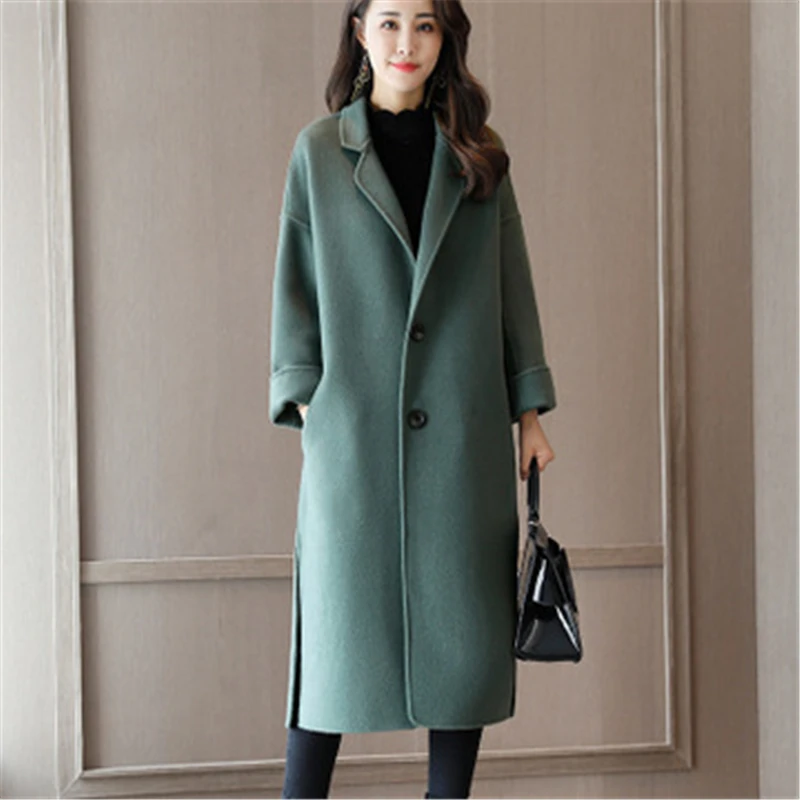 High-quality double-faced woolen cashmere coat women's long section autumn and winter new loose fashion woolen coat T441
High-quality double-faced woolen cashmere coat women's long section autumn and winter new loose fashion woolen coat T441