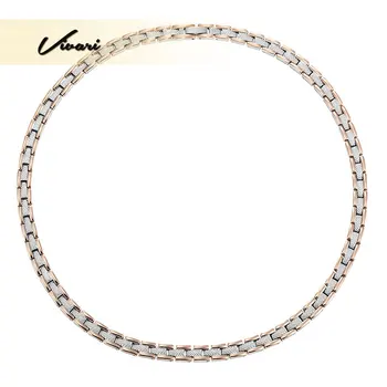 Vivari Health Magnetic Long Necklace for Women Display 58pcs Magnets 2-Tone Rose Gold Stainless Steel Jewelry Neckwear Charm
Vivari Health Magnetic Long Necklace for Women Display 58pcs Magnets 2-Tone Rose Gold Stainless Steel Jewelry Neckwear Charm