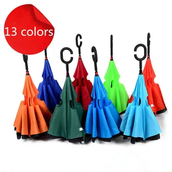 13 Colors Double Layer Inverted Umbrella Creative Graphic Windproof Car Umbrella G Umbrella Handle Sun-rain Umbrella
13 Colors Double Layer Inverted Umbrella Creative Graphic Windproof Car Umbrella G Umbrella Handle Sun-rain Umbrella
