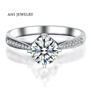 ANI 18K White Gold (AU750) Wedding Ring Natural Certified I-J/SI 0.65 CT Round Cut Diamond Bijoux Anillos Women Engagement Rings
ANI 18K White Gold (AU750) Wedding Ring Natural Certified I-J/SI 0.65 CT Round Cut Diamond Bijoux Anillos Women Engagement Rings