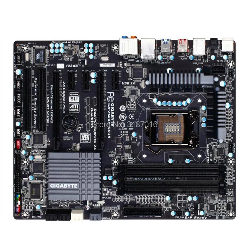 Материнская плата для Gigabyte оригинальная б/у настольного ПК материнская Z68 LGA 1155 i3