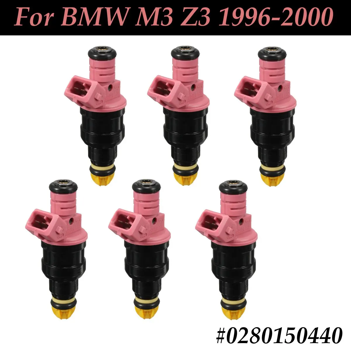 #0280150440 #852-12157 6Pcs New Front Pink Fuel Injector Flow Replacement For BMW M3 Z3 1996 1997 1998 1999 2000
#0280150440 #852-12157 6Pcs New Front Pink Fuel Injector Flow Replacement For BMW M3 Z3 1996 1997 1998 1999 2000