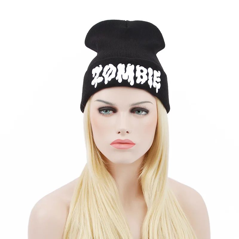 Fall and Winter Men and Women's ZOMBIE Embroidery Knitted Wool Warm Elastic Beanies Hat Hip-Hop Acrylic Skullies Cap RX142
Fall and Winter Men and Women's ZOMBIE Embroidery Knitted Wool Warm Elastic Beanies Hat Hip-Hop Acrylic Skullies Cap RX142