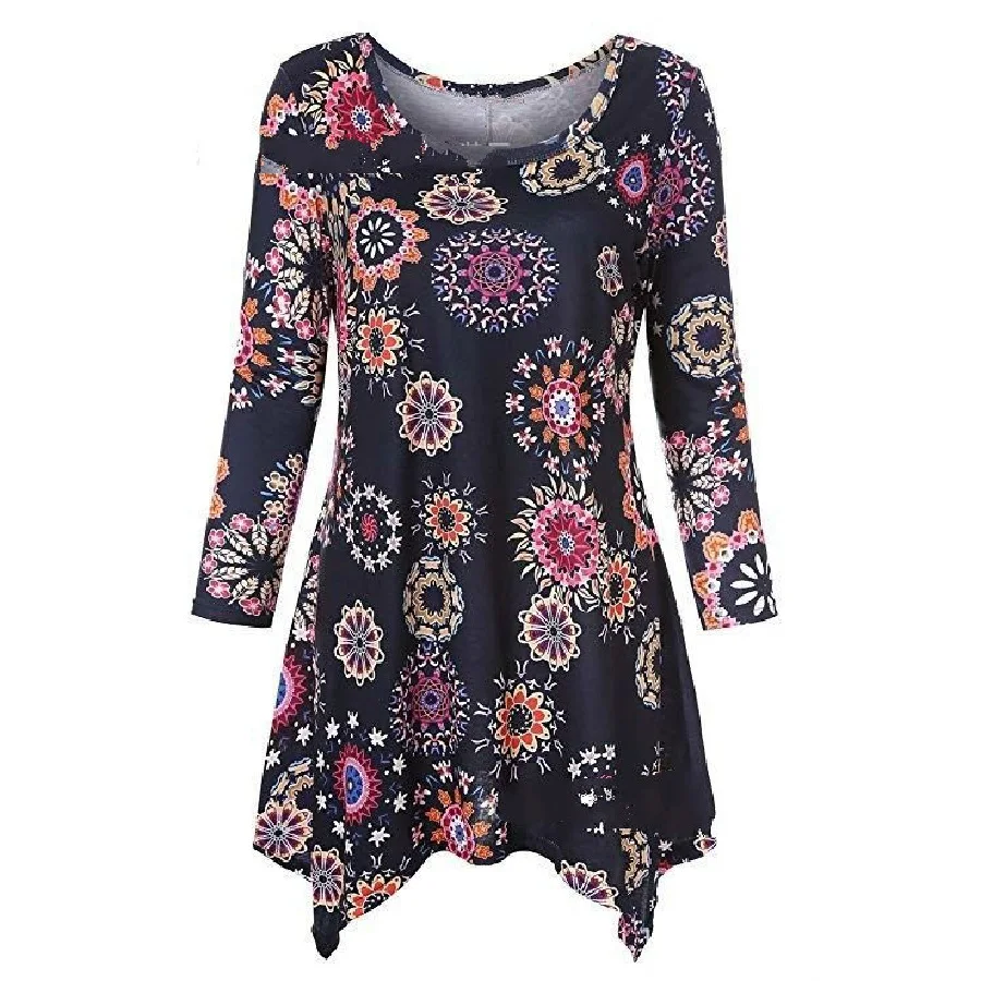 5XL New Plus Size T-Shirts Women Tops Casual O Neck Long Sleeve Loose T-Shirt Spring Summer Printed T-shirts Irregular Top Tee
5XL New Plus Size T-Shirts Women Tops Casual O Neck Long Sleeve Loose T-Shirt Spring Summer Printed T-shirts Irregular Top Tee