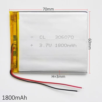 3.7V 1800mAh Lithium Polymer LiPo Rechargeable Battery cells power For PAD GPS PSP Vedio Game E-Book Tablet PC Power Bank 306070
3.7V 1800mAh Lithium Polymer LiPo Rechargeable Battery cells power For PAD GPS PSP Vedio Game E-Book Tablet PC Power Bank 306070