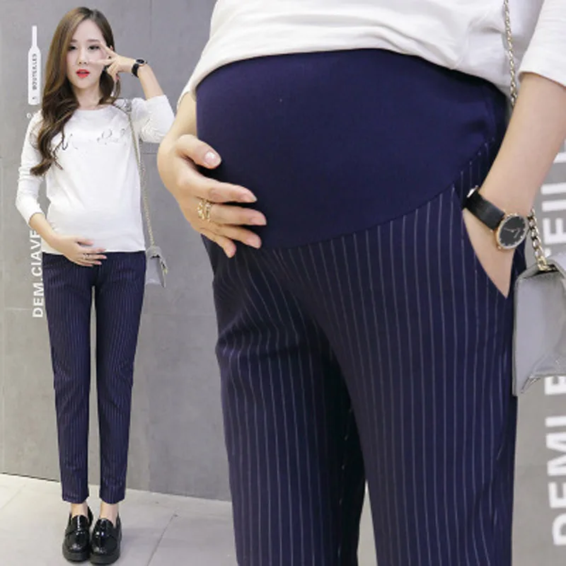 Cotton Vertical Stripes Belly Maternity Pants Elastic Waist Pencil Trousers Clothes for Pregnant Women
Cotton Vertical Stripes Belly Maternity Pants Elastic Waist Pencil Trousers Clothes for Pregnant Women