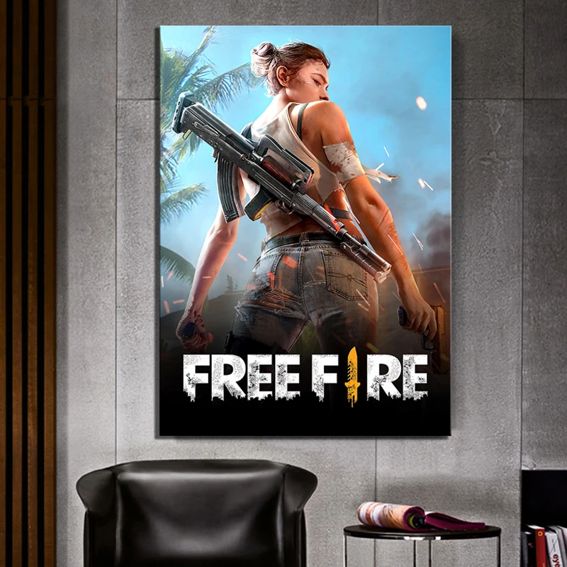 1 шт HD мультфильм картина Гарена бесплатно огонь игра постер Картина Настенная