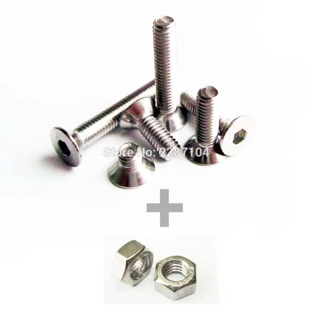 M3 A2 STAINLESS SOCKET CAP SCREWS ALLEN KEY BOLTS HEX HEAD WITH NYLOCS /& WASHERS