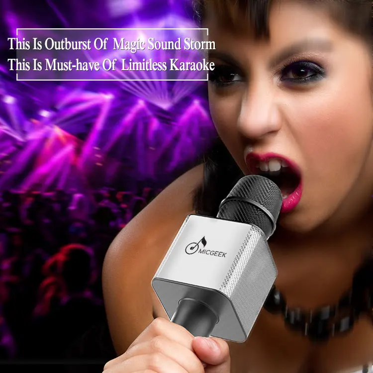 Original brand MicGeek Q9 Bluetooth Karaoke Microphone Wireless Professional Player speaker With Carring Case For Iphone Android_02