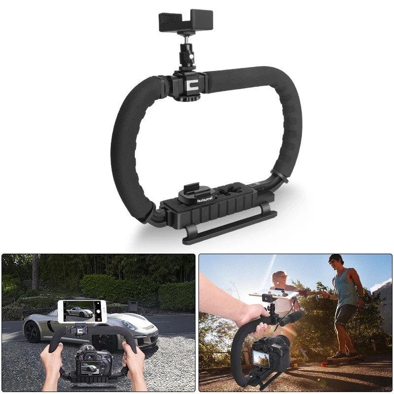 Camera Mobile Stabilizer C Shape Dual Hand Holder Video Steadicam Mount Rig for Canon EOS 5D Mark IV Nikon D7200 Pentax DSLR Cam
Camera Mobile Stabilizer C Shape Dual Hand Holder Video Steadicam Mount Rig for Canon EOS 5D Mark IV Nikon D7200 Pentax DSLR Cam