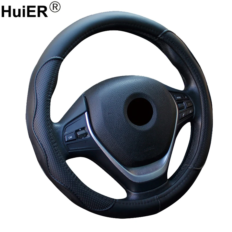 HuiER Car Steering Wheel Cover High PU Leather 4 Colors Steering Cover Anti-slip For 37-38CM/14.5-15" Steering Wheel Car Styling
HuiER Car Steering Wheel Cover High PU Leather 4 Colors Steering Cover Anti-slip For 37-38CM/14.5-15" Steering Wheel Car Styling