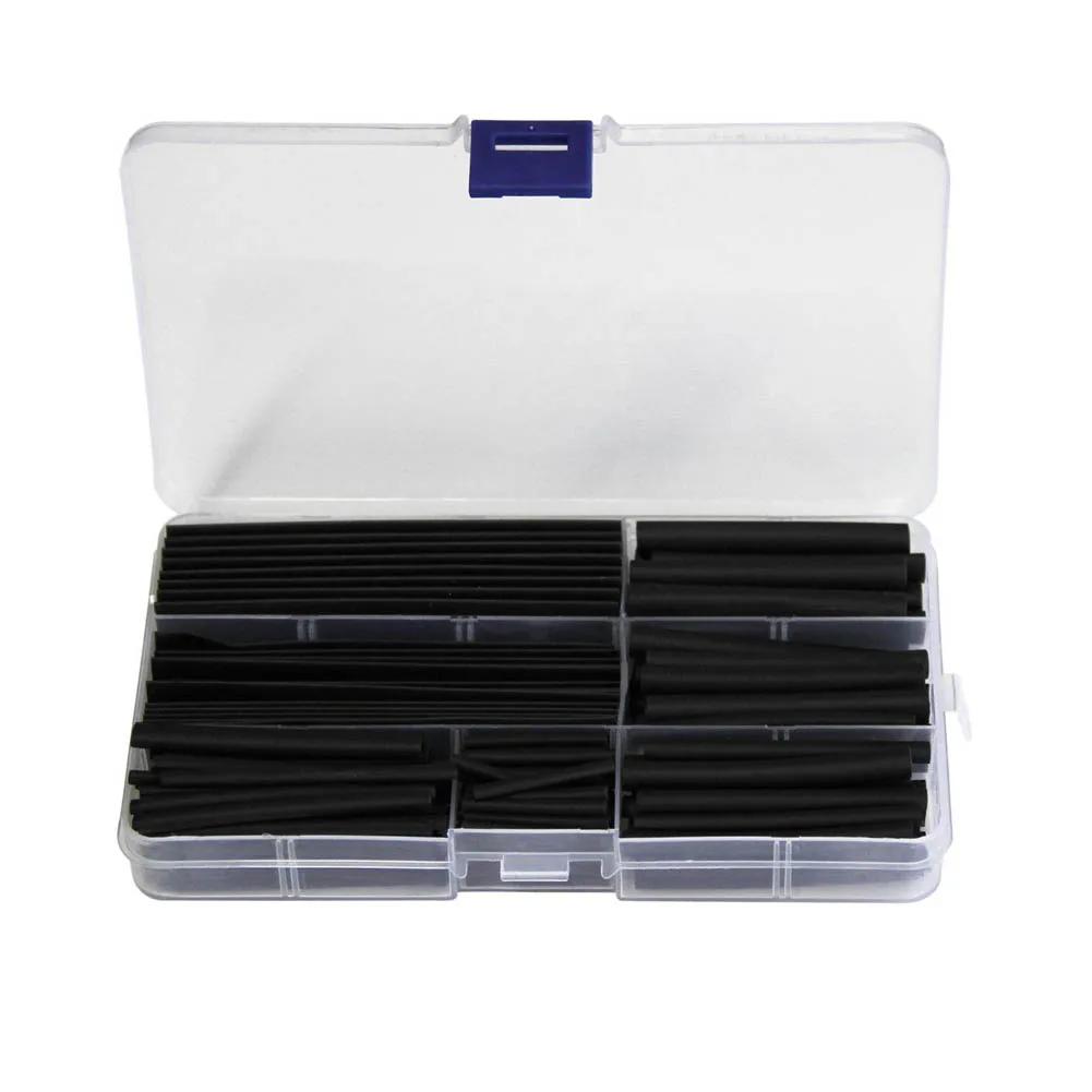 160Pcs/Box Black 2:1 Heat Shrink Tubing Tube Cable Sleeving Wire Wrap Shrinkage Heatshrink -- WWO66
160Pcs/Box Black 2:1 Heat Shrink Tubing Tube Cable Sleeving Wire Wrap Shrinkage Heatshrink -- WWO66
