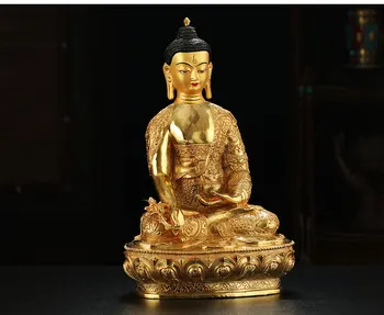 31CM large -Buddhism HOME family hall lobby effective protection Tibetan Nepal the Medicine Buddha gilding brass Buddha statue
31CM large -Buddhism HOME family hall lobby effective protection Tibetan Nepal the Medicine Buddha gilding brass Buddha statue