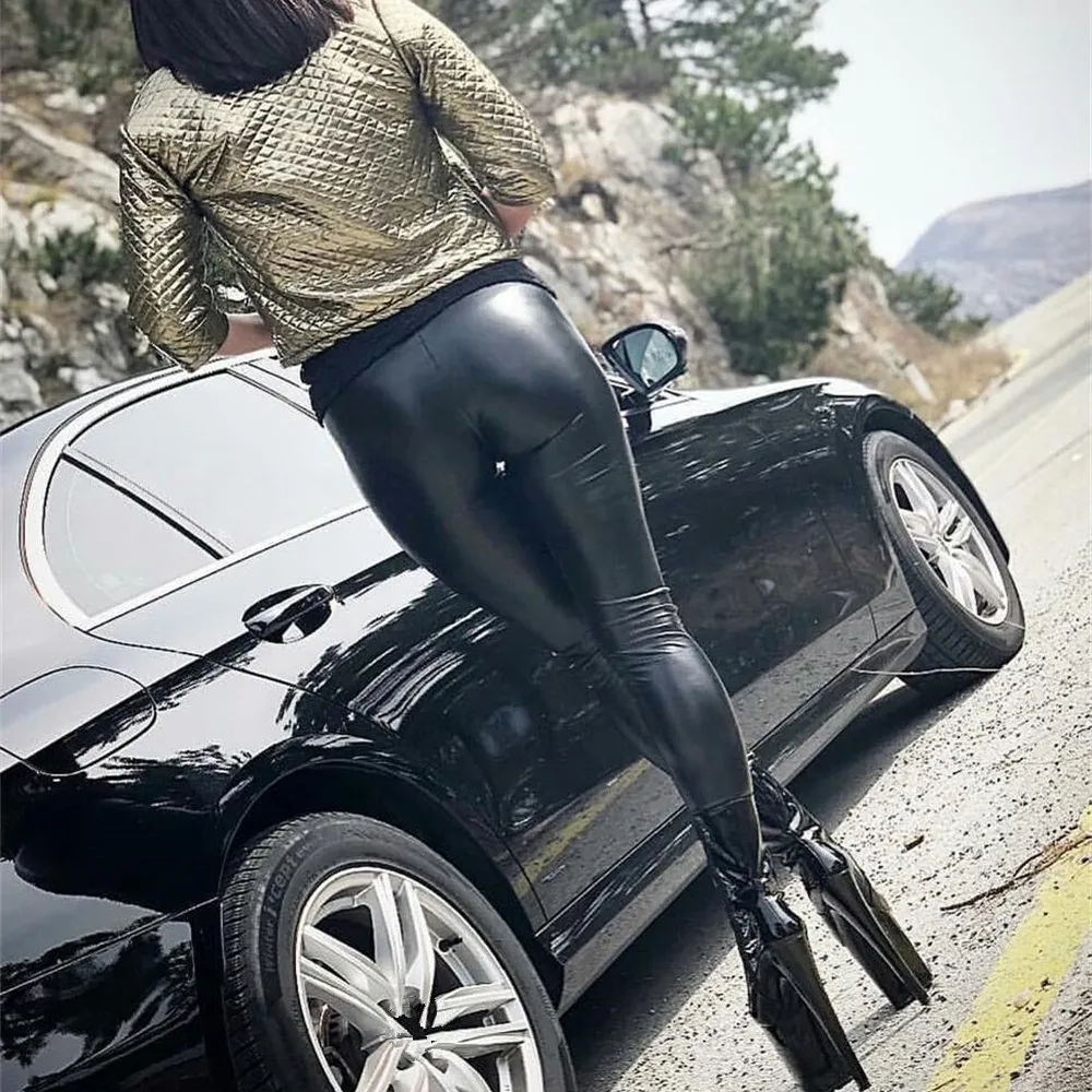 Plus Size Fashion Black Slim Stretch Leggings Women High Waist Leggings Pu Leather Legging Solid Casual Elastic Pants
Plus Size Fashion Black Slim Stretch Leggings Women High Waist Leggings Pu Leather Legging Solid Casual Elastic Pants