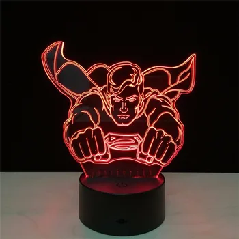 New Colorful Luminaria Superhero Flying Superman Figure Color Changing Light Plastic Base Acrylic 3D Bulbing Lamp Drop Shipping
New Colorful Luminaria Superhero Flying Superman Figure Color Changing Light Plastic Base Acrylic 3D Bulbing Lamp Drop Shipping