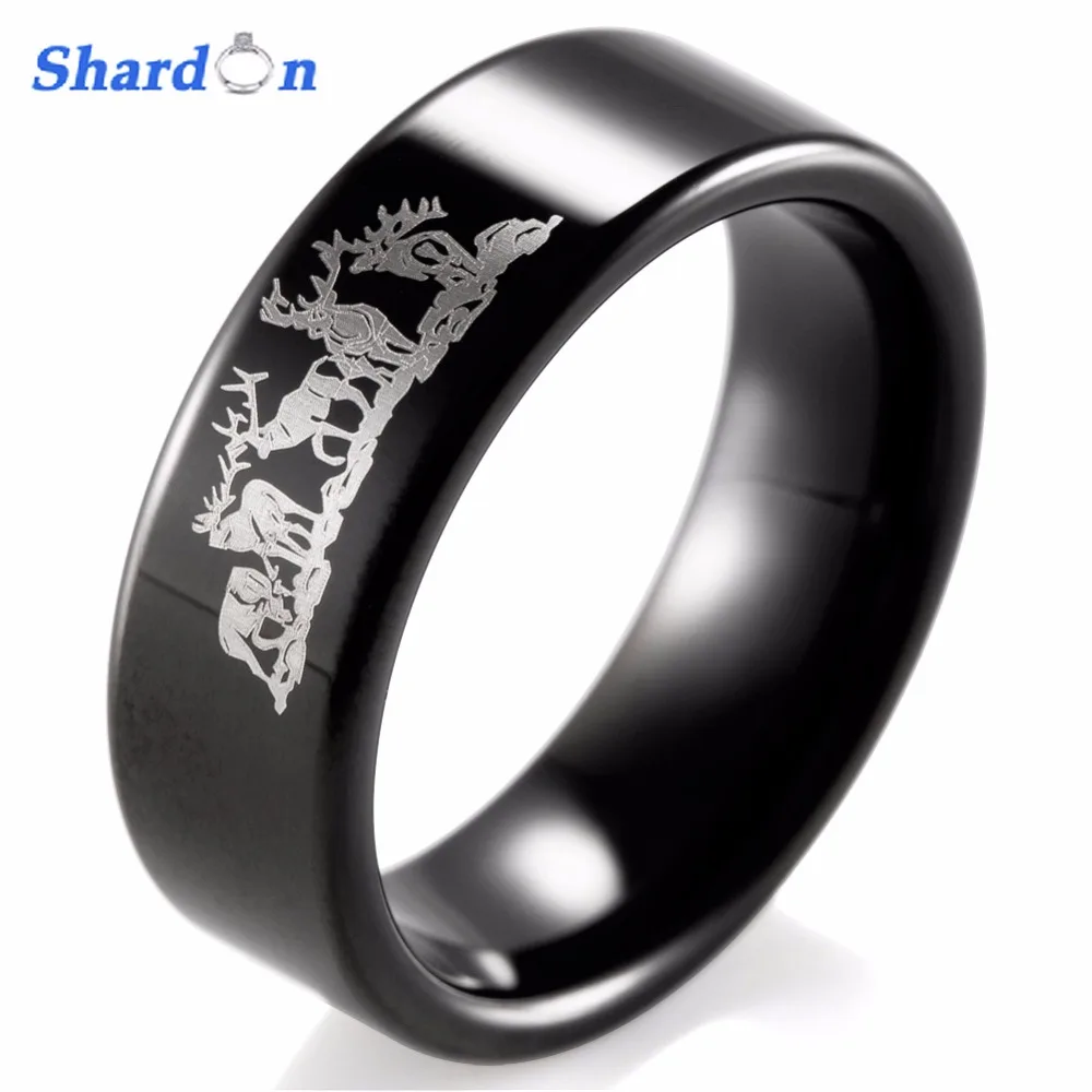 SHARDON Wedding and engagement jewelry Men Ring black Tungsten ring Wedding band laser antler Engagement ring
SHARDON Wedding and engagement jewelry Men Ring black Tungsten ring Wedding band laser antler Engagement ring