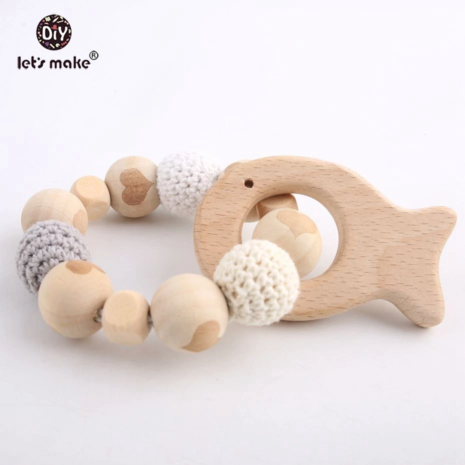 Let's make 1pc BPA Free Wooden Teething Heart Print Chewable Beads Baby Nursing Bracelet Children's Jewelry Baby Teether Rattle
Let's make 1pc BPA Free Wooden Teething Heart Print Chewable Beads Baby Nursing Bracelet Children's Jewelry Baby Teether Rattle
