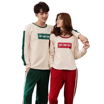 Pajamas For Lovers Sleepwear Autumn Winter Cotton Warm Pijamas Long Sleeve Round Neck Casual Plus Size M-3XL Couple Pajamas Set
Pajamas For Lovers Sleepwear Autumn Winter Cotton Warm Pijamas Long Sleeve Round Neck Casual Plus Size M-3XL Couple Pajamas Set