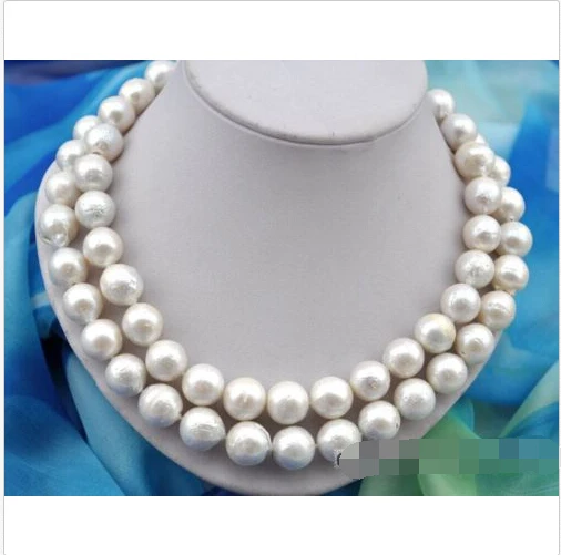 FREE SHIPPING>@@> Rare huge 2row 20" 14mm round white reborn keshi pearl necklace ^^^@^Noble style Natural Fine jewe &
FREE SHIPPING>@@> Rare huge 2row 20" 14mm round white reborn keshi pearl necklace ^^^@^Noble style Natural Fine jewe &