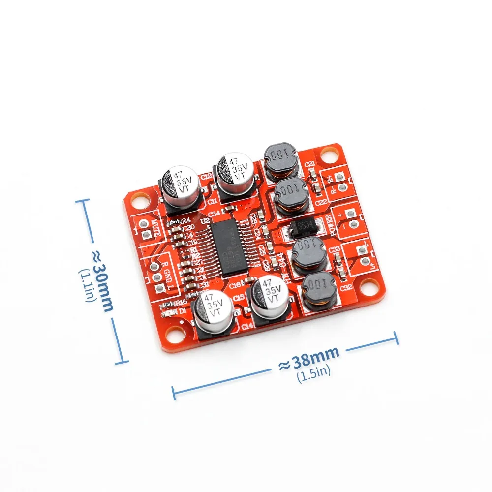 TPA3110 Digital Power Amplifier Module 2x15W Dual Channel Stereo DIY Speaker Amplifier Electronics Design PCB DC 12V
TPA3110 Digital Power Amplifier Module 2x15W Dual Channel Stereo DIY Speaker Amplifier Electronics Design PCB DC 12V
