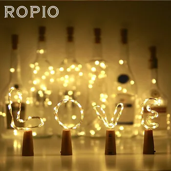 ROPIO 20 30 LEDs String Light DIY Wine Bottle Stopper Copper Wire Fairy Lights For Wedding Christmas Holiday Party Decoration 
ROPIO 20 30 LEDs String Light DIY Wine Bottle Stopper Copper Wire Fairy Lights For Wedding Christmas Holiday Party Decoration
