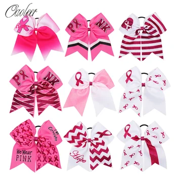 4 Pcs/Lot 7 Inch Breast Cancel Awareness Cheer Bows for Girls Ribbon Hair Holder with Elastics Glitter Print Headdress for Kids
4 Pcs/Lot 7 Inch Breast Cancel Awareness Cheer Bows for Girls Ribbon Hair Holder with Elastics Glitter Print Headdress for Kids