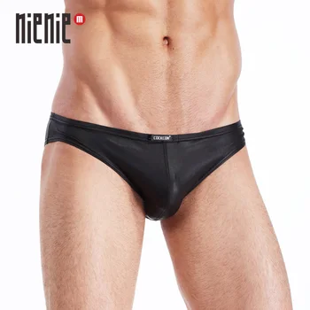 New Male Sexy low-waist Faux Leather Briefs Men's Underwear sexy body shaping butt-lifting panties
New Male Sexy low-waist Faux Leather Briefs Men's Underwear sexy body shaping butt-lifting panties