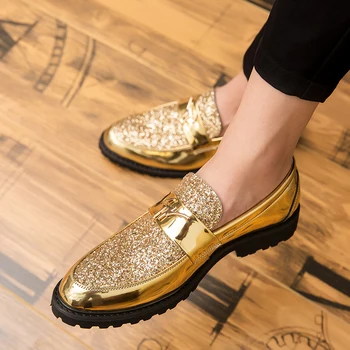 Rommedal Fashion Tide Shoes For Men Bling Smooth Leather Point Toe Loafers Nightclub Party Casual Shoes Slip-On Footwear 2020
Rommedal Fashion Tide Shoes For Men Bling Smooth Leather Point Toe Loafers Nightclub Party Casual Shoes Slip-On Footwear 2020