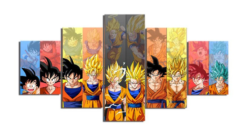 5 Piece HD Print DBZ Goku Evolution Modern For Home Decor Paintings on Canvas Wall Art for Home Decorations Wall Decor Artwork
5 Piece HD Print DBZ Goku Evolution Modern For Home Decor Paintings on Canvas Wall Art for Home Decorations Wall Decor Artwork
