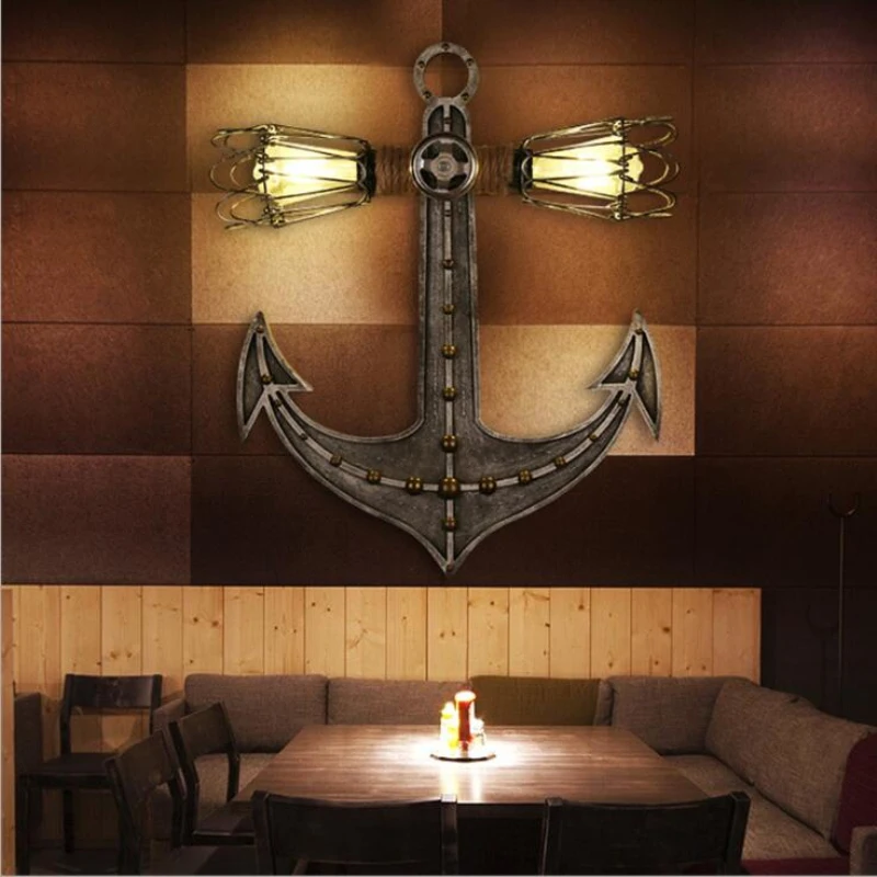 Vintage Iron Anchor Wall lamp Industrial E27 Edison Bulb Bar Coffee Shop Restaurant Wall Sconce Loft Decoration Light Fixtures
Vintage Iron Anchor Wall lamp Industrial E27 Edison Bulb Bar Coffee Shop Restaurant Wall Sconce Loft Decoration Light Fixtures