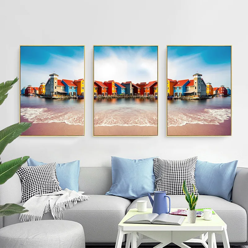 Gohipang Nordic Style Poster Modern Minimalist Beautiful Scenery Canvas Painting Beach Ocean Living Room Triptych Decor Pictures
Gohipang Nordic Style Poster Modern Minimalist Beautiful Scenery Canvas Painting Beach Ocean Living Room Triptych Decor Pictures