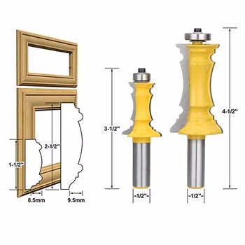 Woodworking Milling Cutter Router Bit Set 1/2" Shank Mitered Door & Drawer Panel Molding Router Bit Set(2Pcs)
Woodworking Milling Cutter Router Bit Set 1/2" Shank Mitered Door & Drawer Panel Molding Router Bit Set(2Pcs)
