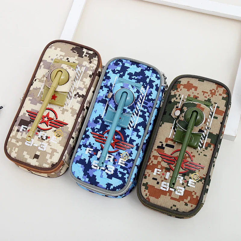 New tank camouflage pencil case new student storage bag creative portable student stationery pencil case
New tank camouflage pencil case new student storage bag creative portable student stationery pencil case