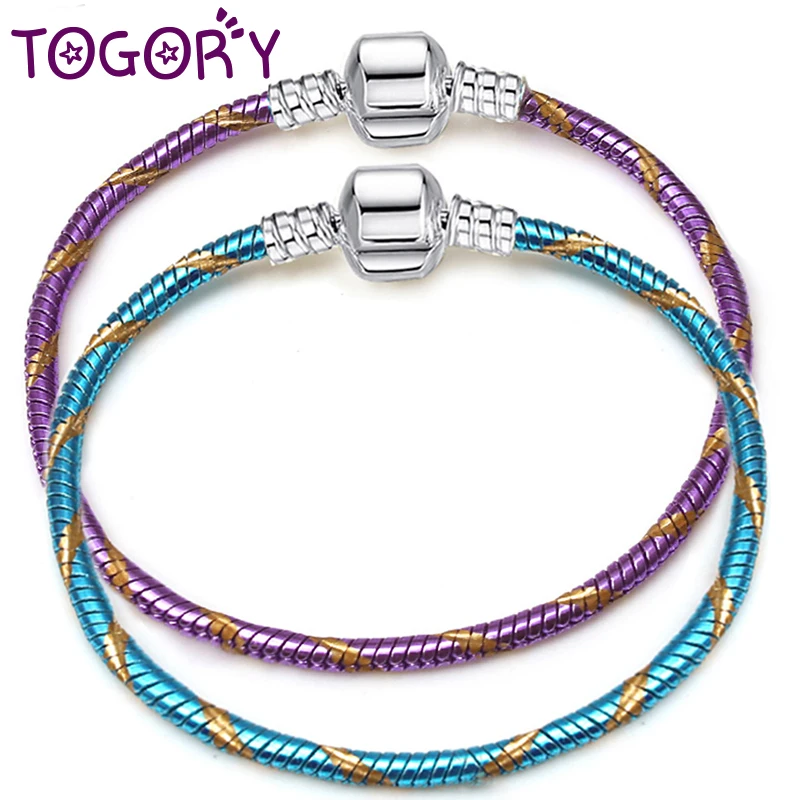 TOGORY Fashion Silver Colorful-Shaped Snake Chain Charm Bracelet For Women Fine Bracelets & Bangles DIY Jewelry Making Gift
TOGORY Fashion Silver Colorful-Shaped Snake Chain Charm Bracelet For Women Fine Bracelets & Bangles DIY Jewelry Making Gift