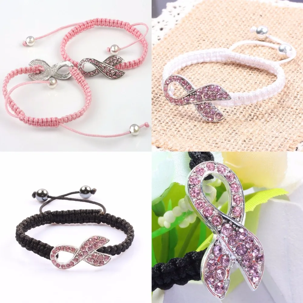 SUNYIK Pink Ribbon Breast Cancer Awareness Crystal Weaved Adjustable Wristband Bracelet
SUNYIK Pink Ribbon Breast Cancer Awareness Crystal Weaved Adjustable Wristband Bracelet