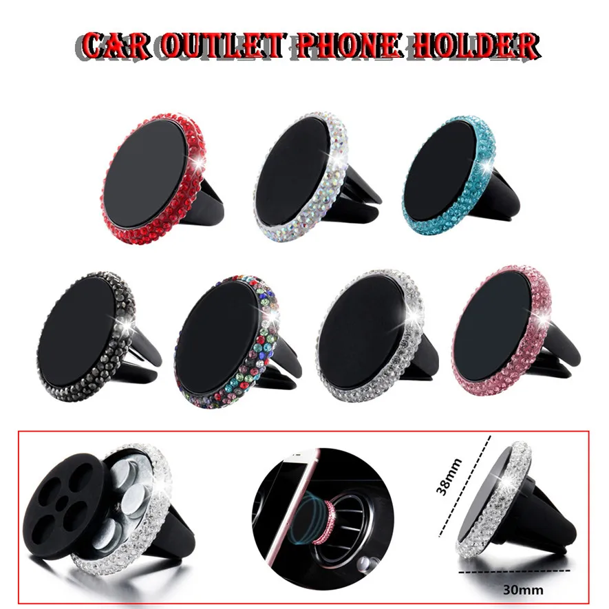 Rhinestone Car Air Outlet Magnet Mobile Phone Holder Magnetic Suction Cup Holder Colors High Quality and Durable Practical l418
Rhinestone Car Air Outlet Magnet Mobile Phone Holder Magnetic Suction Cup Holder Colors High Quality and Durable Practical l418