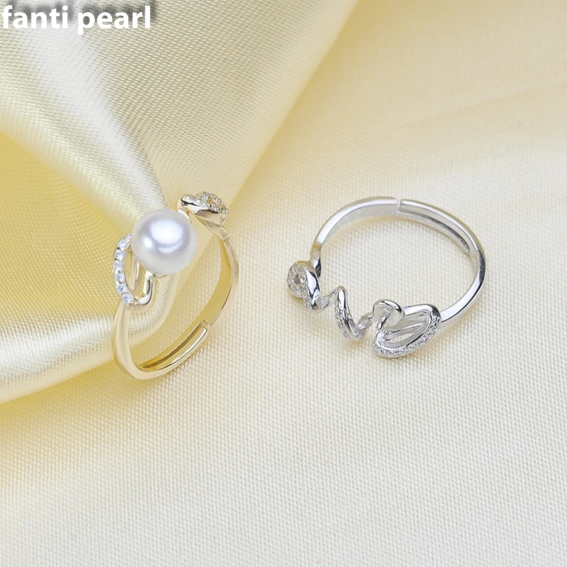 DIY Pearl Ring 925 silver Accessories Natural Freshwater Pearl rings s925 Sterling Silver ring 7-8mm simple
DIY Pearl Ring 925 silver Accessories Natural Freshwater Pearl rings s925 Sterling Silver ring 7-8mm simple