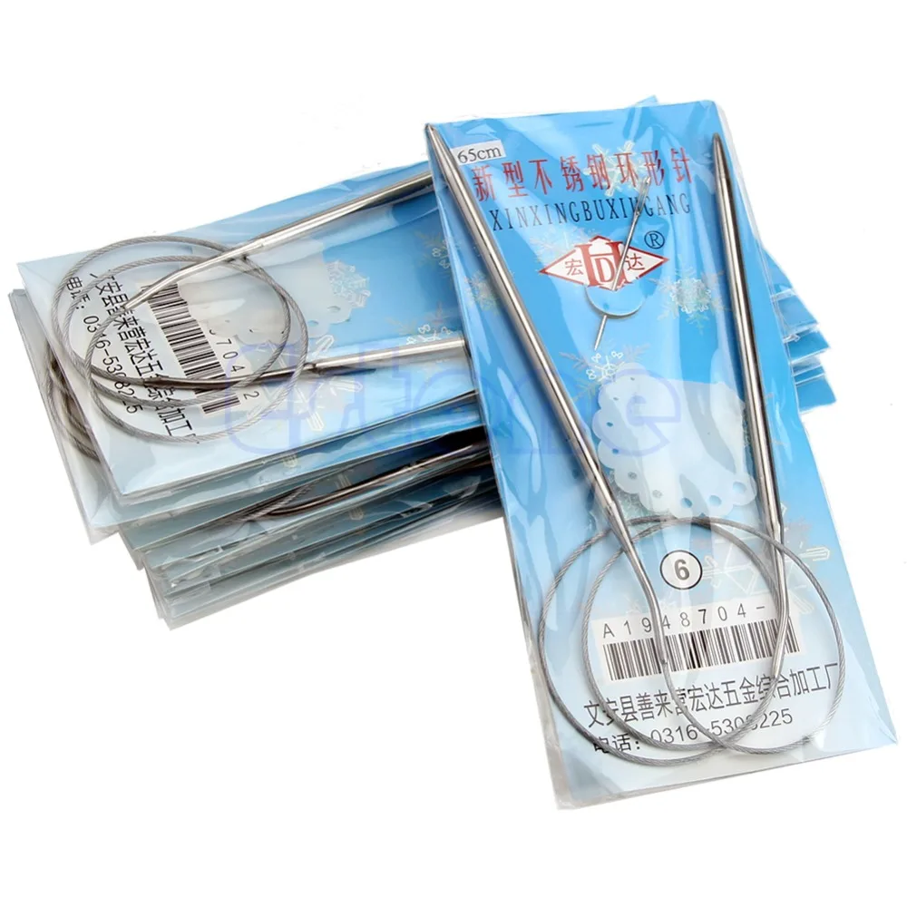 New Hot 13pcs 65cm Size UK6-18 Stainless Steel Circular Knitting Needles Knit Hook
New Hot 13pcs 65cm Size UK6-18 Stainless Steel Circular Knitting Needles Knit Hook
