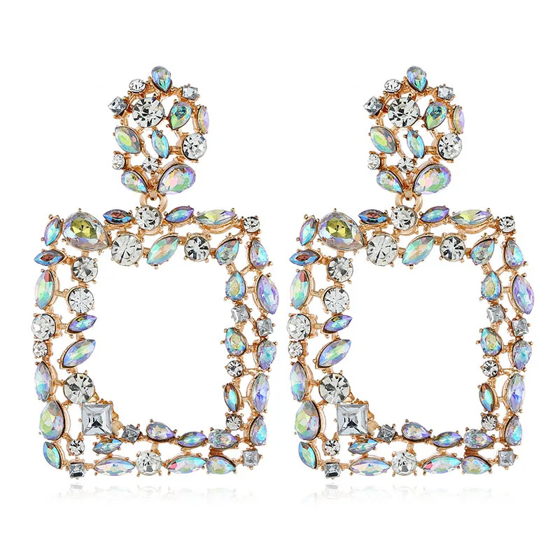 2019 Full Crystal Earring Hyperbole Za Crystal Square Big Dangle Earrings Wedding Jewelry Luxury Boho Vintage Women Earrings
2019 Full Crystal Earring Hyperbole Za Crystal Square Big Dangle Earrings Wedding Jewelry Luxury Boho Vintage Women Earrings
