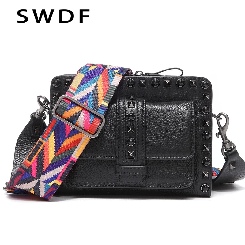 SWDF Women Winter Genuine Leather Rivet Shoulder Bags Luxury Cow Leather Shoulder New Handbag Bolsa Retro Messenger Bags Ladies
SWDF Women Winter Genuine Leather Rivet Shoulder Bags Luxury Cow Leather Shoulder New Handbag Bolsa Retro Messenger Bags Ladies