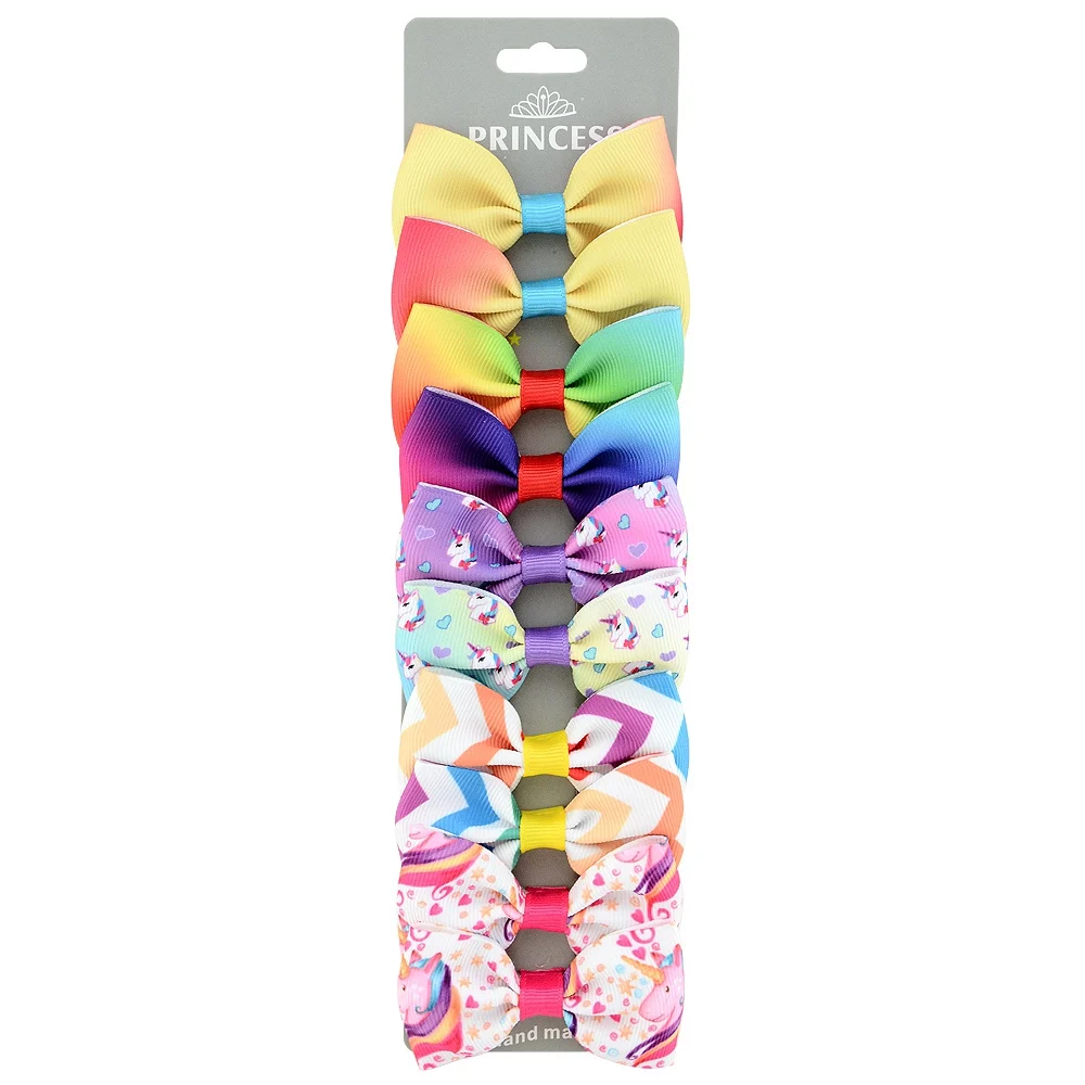 10pcs/set 2.75" Handmade Print Unicorn Rainbow Hair Bows With Clips For Kids Girls Hair Accessories Hairpins 999
10pcs/set 2.75" Handmade Print Unicorn Rainbow Hair Bows With Clips For Kids Girls Hair Accessories Hairpins 999