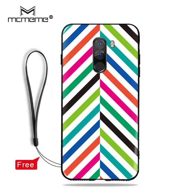 Pocophon F1 Case For Xiaomi Poco cover Geometric Printed Soft TPU Silicone Back Cover Pocophone Mobile |