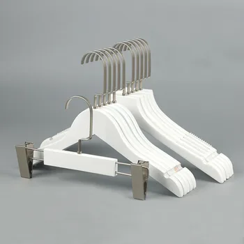 10 Pcs Pure White Wooden Coats Clothes Pants Suits Hanger, High Grade White Wood Hanger Rack with Matte Pearl Nickel Hook Clips
10 Pcs Pure White Wooden Coats Clothes Pants Suits Hanger, High Grade White Wood Hanger Rack with Matte Pearl Nickel Hook Clips