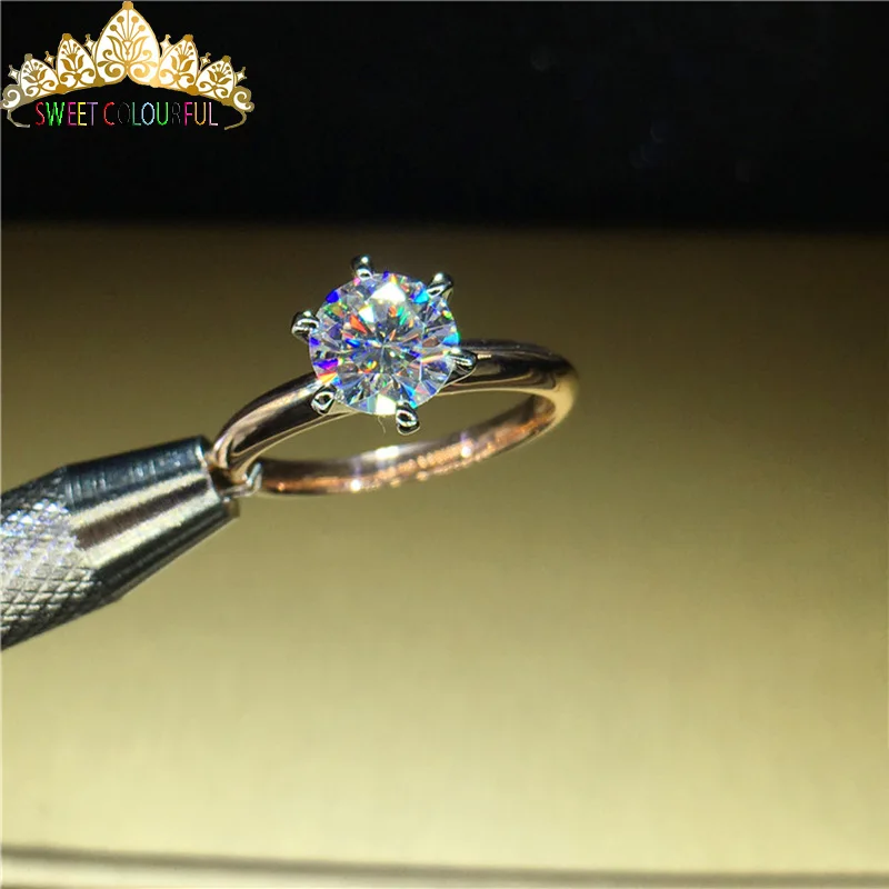 Фото 100% 18K 750Au Золотое муассанитовое бриллиантовое кольцо D цветное VVS с национальным