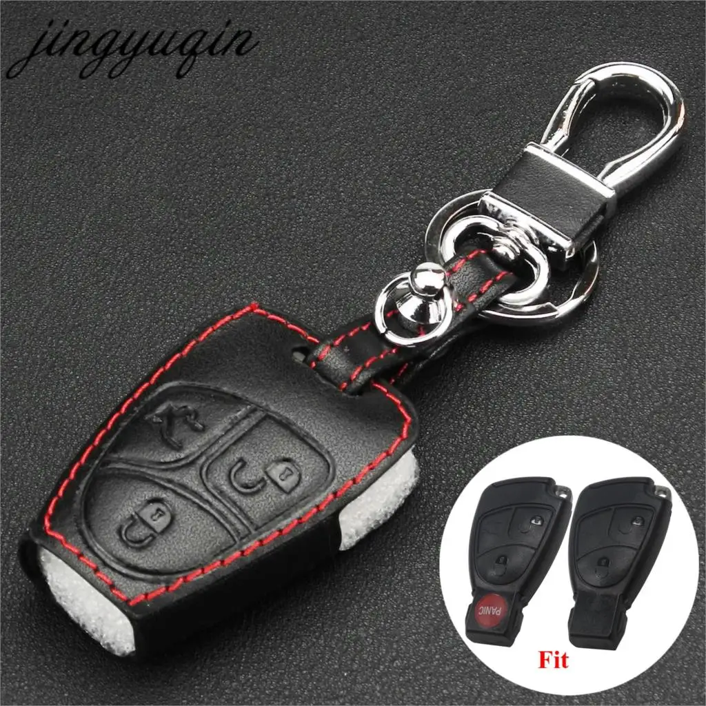jingyuqin Remote leather Key Case Cover For Mercedes Benz A C E S ML CLK SLK CLS Class Key FOB Protective Keychain Holder Bag
jingyuqin Remote leather Key Case Cover For Mercedes Benz A C E S ML CLK SLK CLS Class Key FOB Protective Keychain Holder Bag