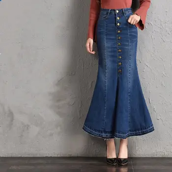 Denim Skirts 2017 Autumn Women Denim Skirt Sexy Ruffles Slim Skirt Plus Size 7XL Long jean Skirts G090802
Denim Skirts 2017 Autumn Women Denim Skirt Sexy Ruffles Slim Skirt Plus Size 7XL Long jean Skirts G090802