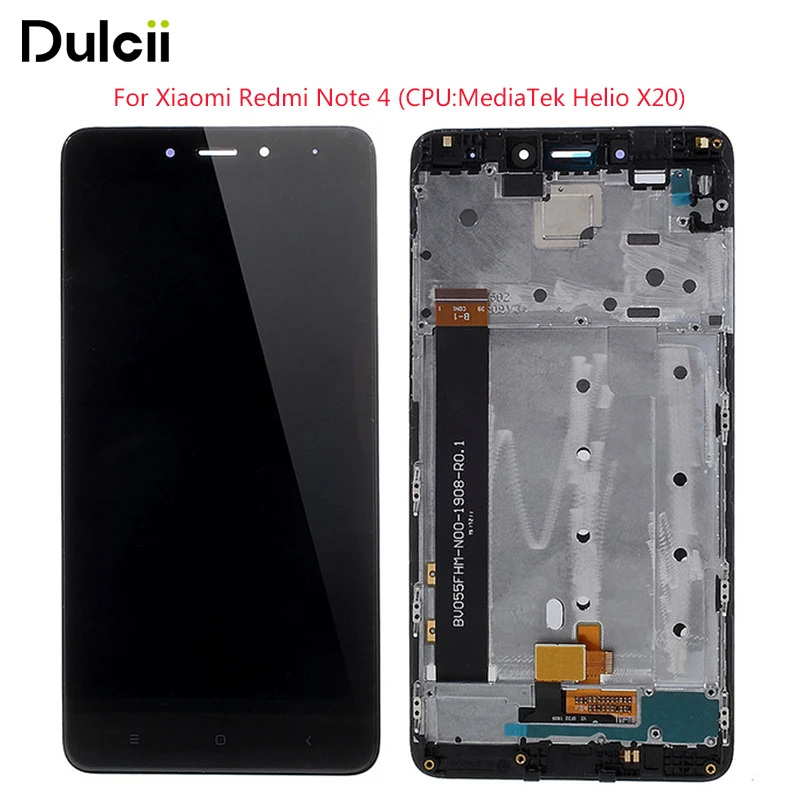 Фото Dulcii для Xiaomi Redmi Note 4 Экран и планшета в сборе (OEM) + Рамки заменить часть (не oem) |